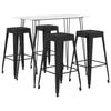 VidaXL Bar Set 5 Pcs Pub Furniture Bistro Furniture Counter Set Table and Bar Chairs Restaurant 3057401