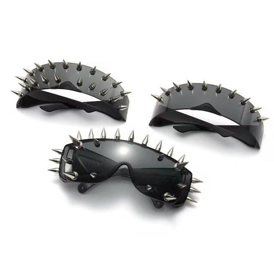 Очки унисекс с металлическими заклепками, солнцезащитные очки для вечеринок, легкий дизайн, солнцезащитные очки для косплея, очки-тени для женщин и мужчин