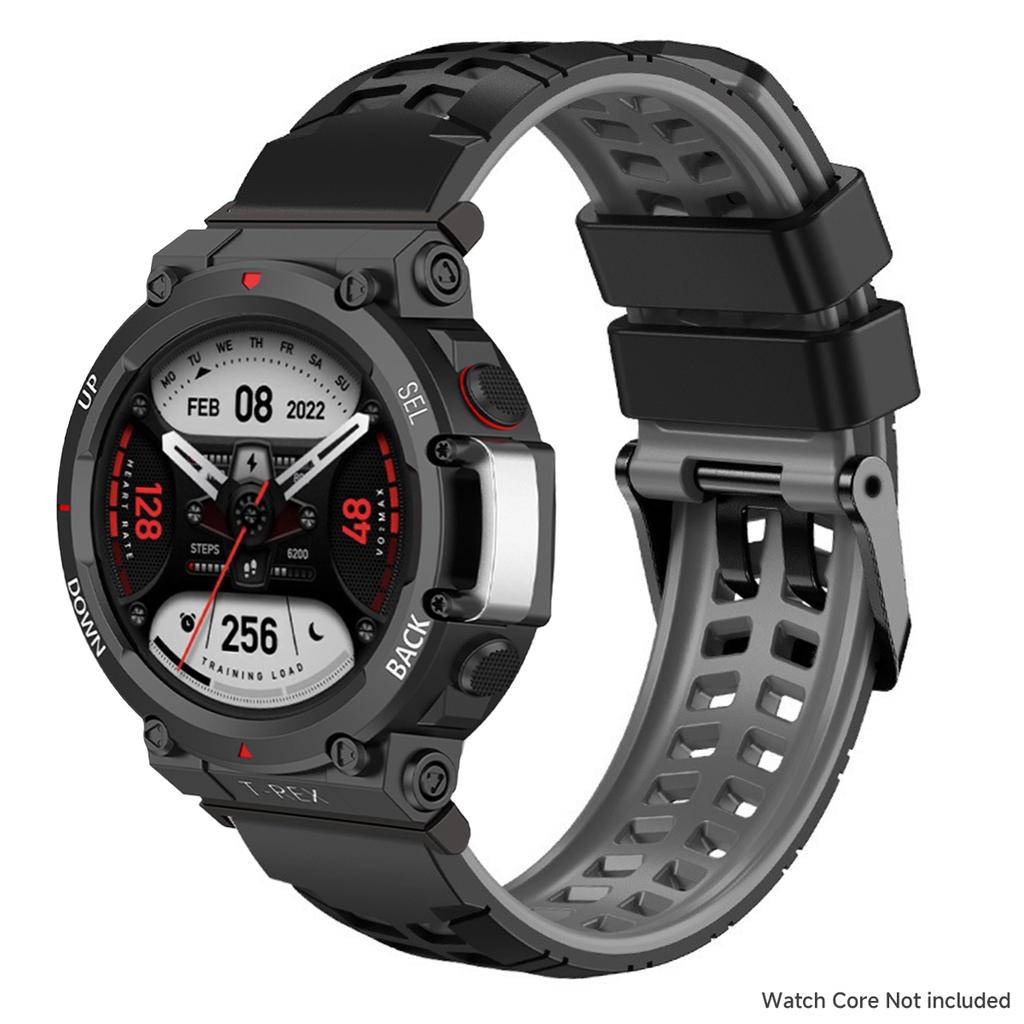 Силиконовый спортивный ремешок для Amazfit T-rex 3/2/1, двухцветный регулируемый ремешок для T-rex Pro/Ultra/2ultra, дышащий браслет для смарт-часов