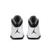 Air Jordan 10 Retro 'Steel' 2013 (Unisex) White / Black / Light Steel Grey / Varsity Red Vintage Basketball Shoes 310805 103