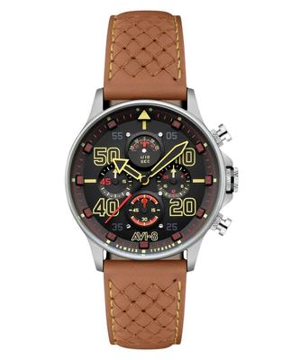 Hawker Typhoon Coningham Chronograph Baldwin кожаный ремешок черный циферблат кварцевые часы AV-4093-0B мужские