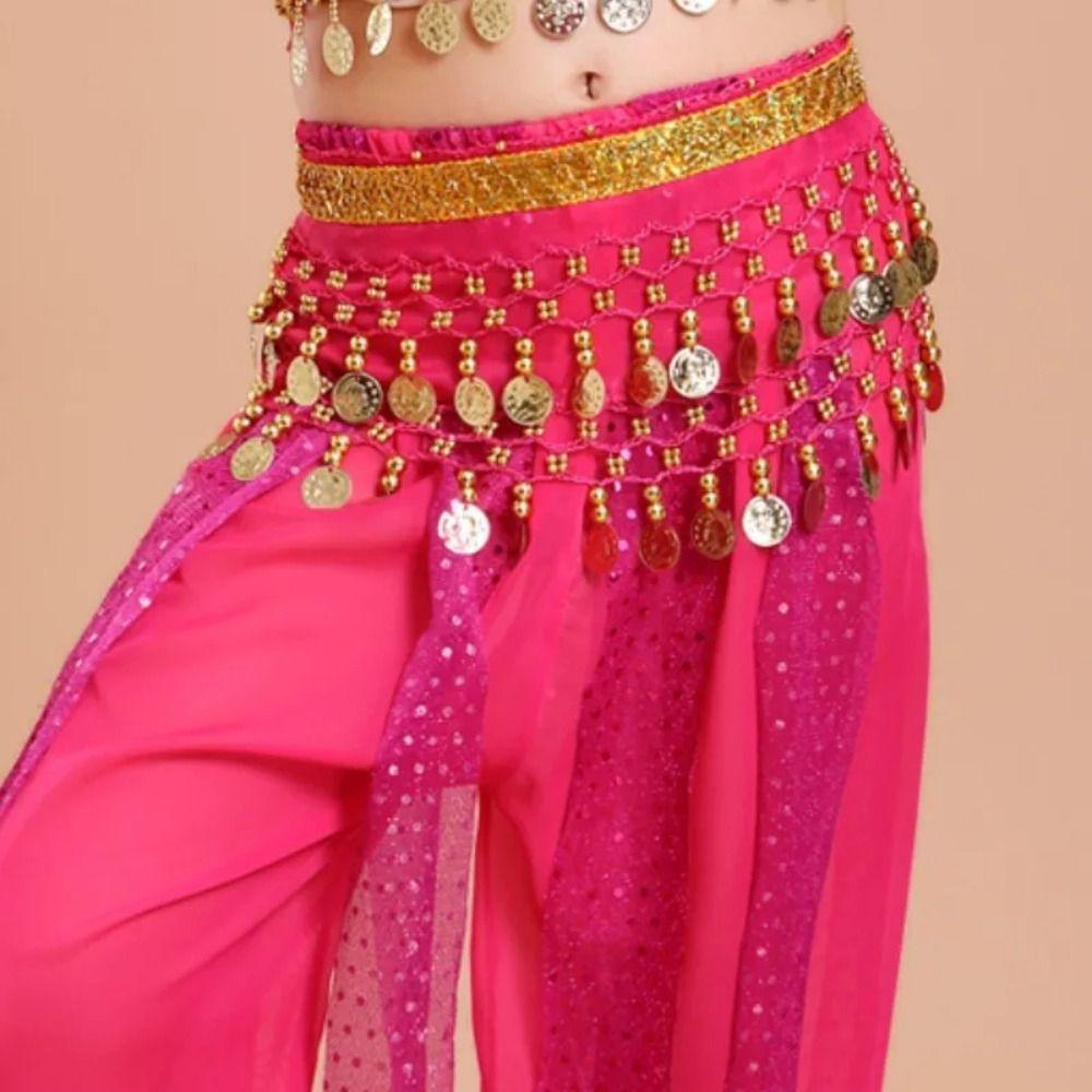 Шифоновый набедренный шарф, детский пояс с цепочкой на пояс, новые металлические поясные цепочки с монетами