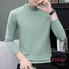 Элегантный и элегантный мужской свитер с защитой от катышков, высококачественный трикотажный свитер с высоким воротом, облегающий свитер с длинным рукавом, однотонная трендовая мужская одежда