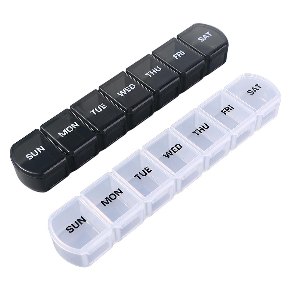 Compartments 7 Compartments Travel Pill Case Mini Dispensers 7 Days Pill Storage Box Pill Boxes