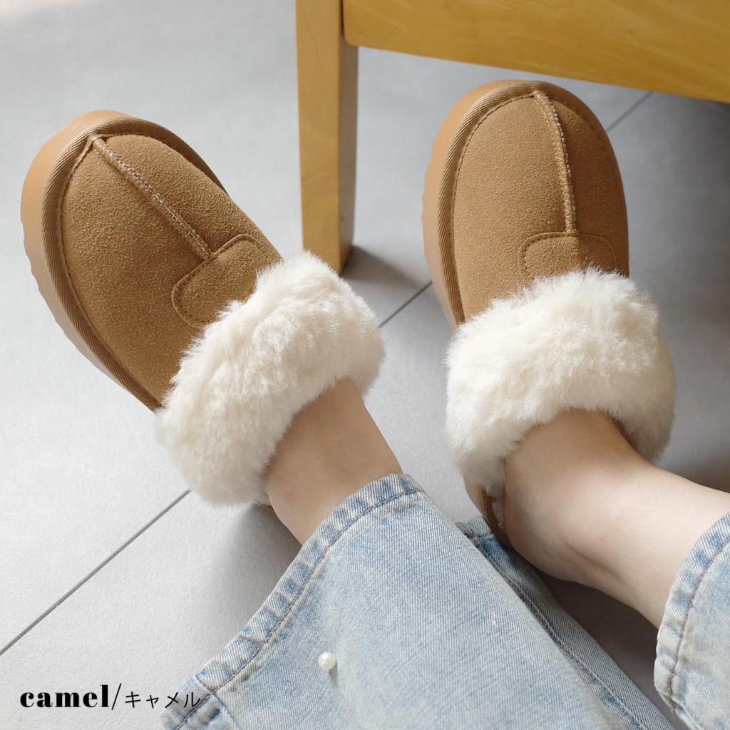 Amiami Sheepskin Sheepskin Platform Sheepskin Platform Office Shoes Sizes CN406 Women's Slippers, Boots, Slippers, Sandals, Sheepskin, Fall/Winter