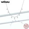 925 Sterling Silver Stars Metal Choker Necklaces for Women Short Chain Necklaces