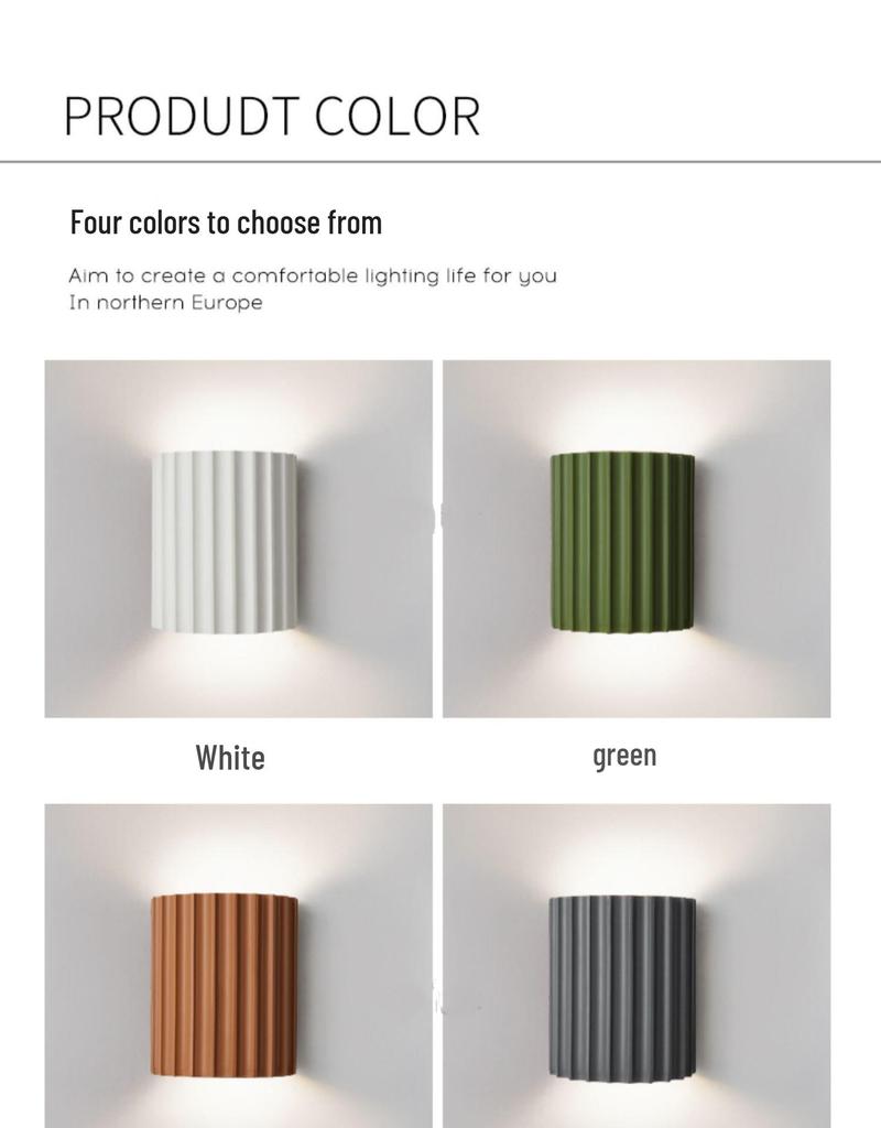Nordic Macaron Wall Lamp for Bedroom and Living Room Aisles
