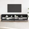Vidaxl Szafka Pod Tv, Czarna, 180,5X40X46 Cm, Materiał Drewnopochodny