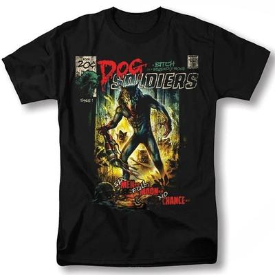Футболка с принтом 'Собачья стая' (Dog Soldiers) Хоррор Фильм Винтажный Графический Дизайн