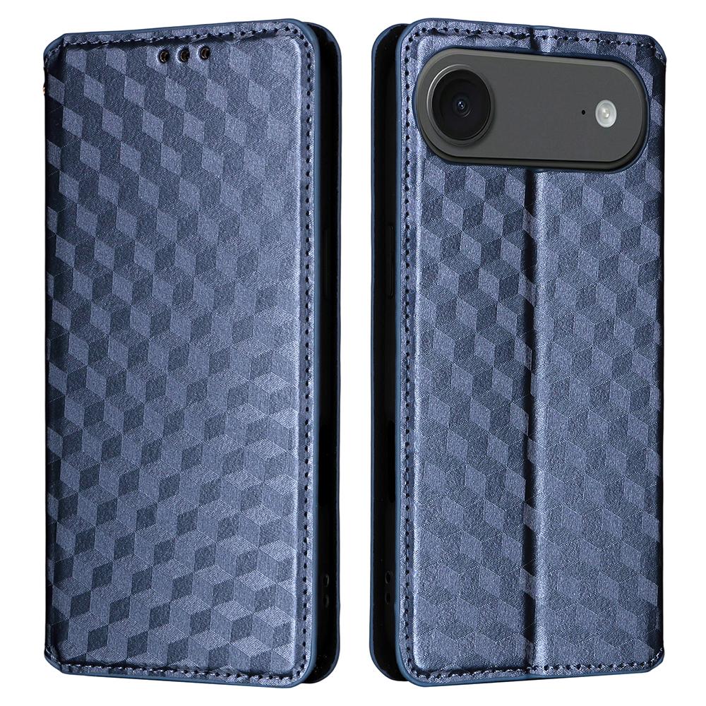 For iPhone Air Case Wallet Rhombus Imprinted Leather Phone Cover