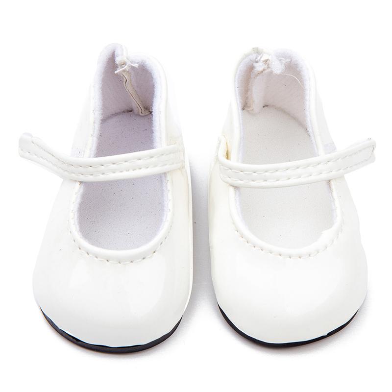 18-дюймовые туфли для девочек-кукол с круглым носком, модельные туфли принцессы из искусственной кожи, американская обувь для новорожденных