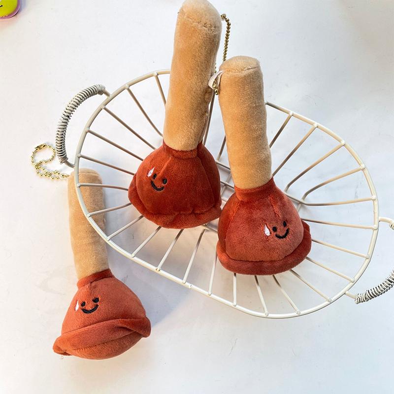 Пробка для туалета, плюшевая кукла, брелок, мультяшный туалетный вантуз, наполнитель, мягкие куклы, брелок, кулон, рюкзак, подвески, сумка, декор, подарки