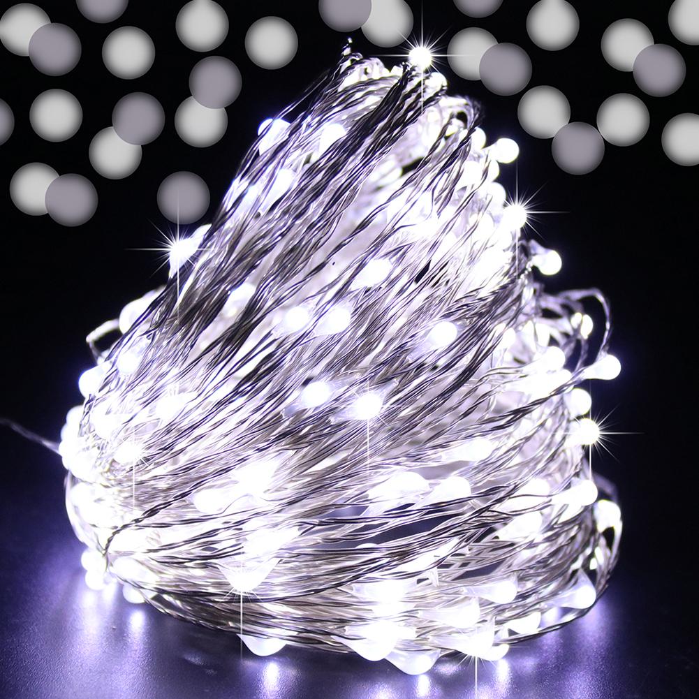 5M-50M LED String Lights Silver Copper Wire 12V Fairy Night Lamp for Chiristmas Garland Bedroom Light Indoor Wedding Decoration