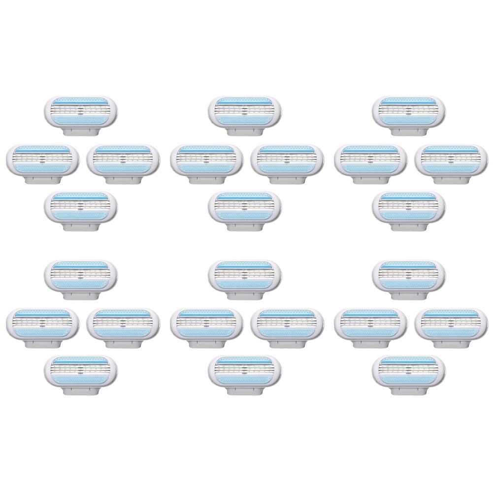 4-40 ШТ. Женские Лезвия для Безопасной Бритвы Бикини Комфортный Удалятор Волос 3-Слойная Сменная Головка Женские Лезвия для Бритья для Бритвы Venus