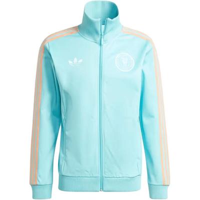 Оригинальная мужская куртка Ss24 Inter Miami Cf в полоску, удобная, стильная, на молнии, в стиле ретро, со стоячим воротником, мятно-зеленая JJ1829