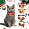 Pet Christmas Collar Anti-break Adjustable Bell Bow-knot Non-sticky Hair Dress Up Bite-resistant Fake