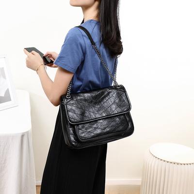 Женская сумка кожаная сумка на цепочке на одно плечо Ins Crossbody Messenger Bag сумка хобо из вощеной кожи