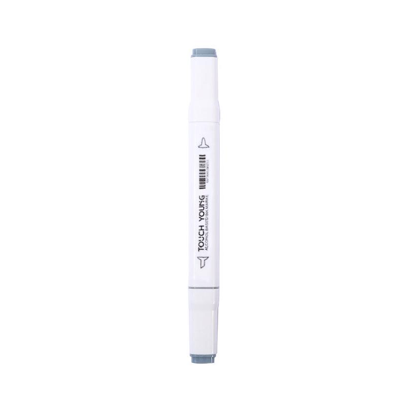 6th Gen Double Tip White Square Barrel Oil-Based Marker for Drawing & Hand-Painting
