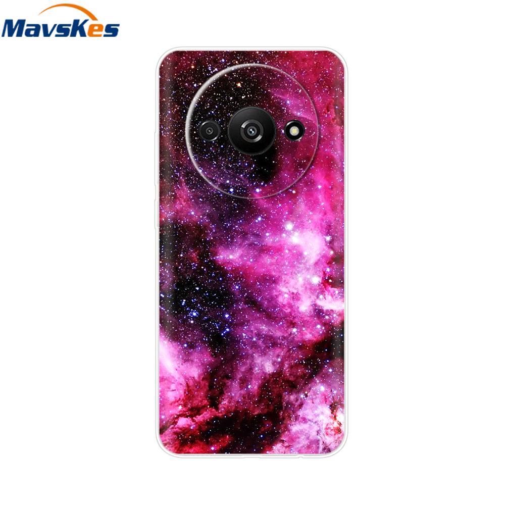 For Xiaomi Redmi A3 2024 Case Transparent Cute Soft Silicone TPU Coque Funda For RedmiA3 A 3 4G Phone Cover Clear Capa 6.71''