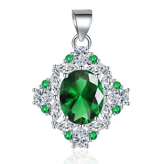 Sace Gems Классический роскошный циркон для женщин кулон ожерелье ювелирные изделия свадебное обещание вечерние подарок