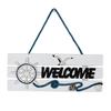 Mediterranean Welcome Doorplate Hanging Pendant Sign Home Store Door Wall Decor
