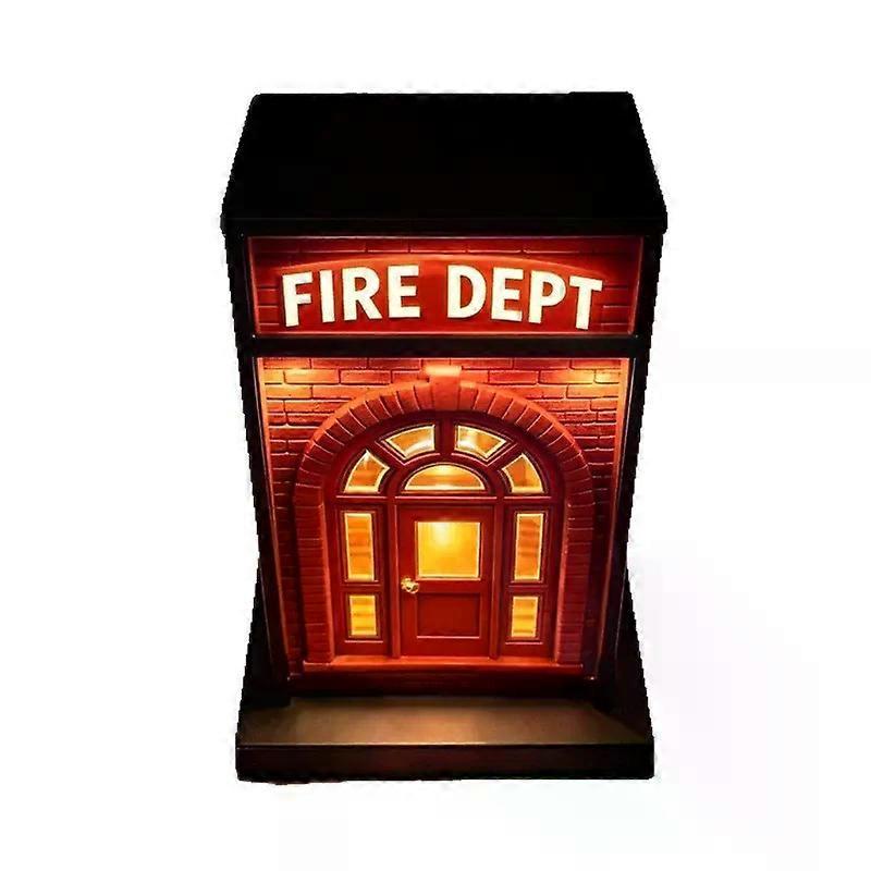 Fire Dept Vintage Lamp, Fire Department Retro Desk Lamp, Home Atmosphere Light