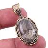Natural Crazy Lace Agate Gemstone 925 Solid Silver Two Tone Pendant 1.50" B4l09