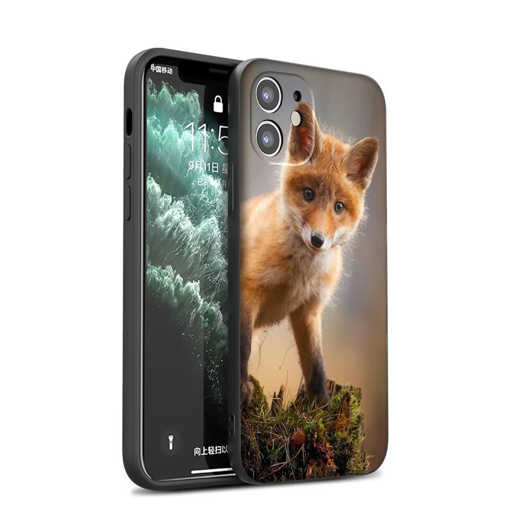 GX110 Kawaii Cute Fox силиконовый мягкий чехол для iPhone 13 12 Mini 11 Pro XS Max XR X 8 7 6 6S Plus 5 5S SE 2020