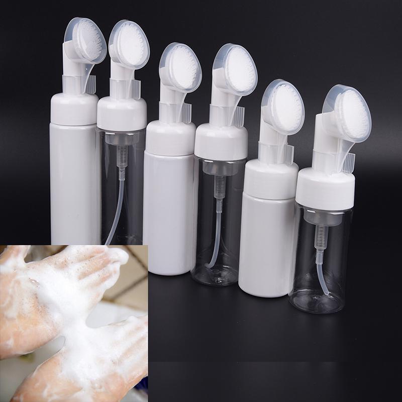 1Pc Foaming Bottle Froth Pump Soap Mousses Liquid With Cleansing Brush