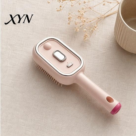 Fine Steam Output Brush Electric with Essence & Measuring Cup, Rechargeable Anti-Static Scalp Massaging Comb Massager Spray Brush, Frizz Control Hair