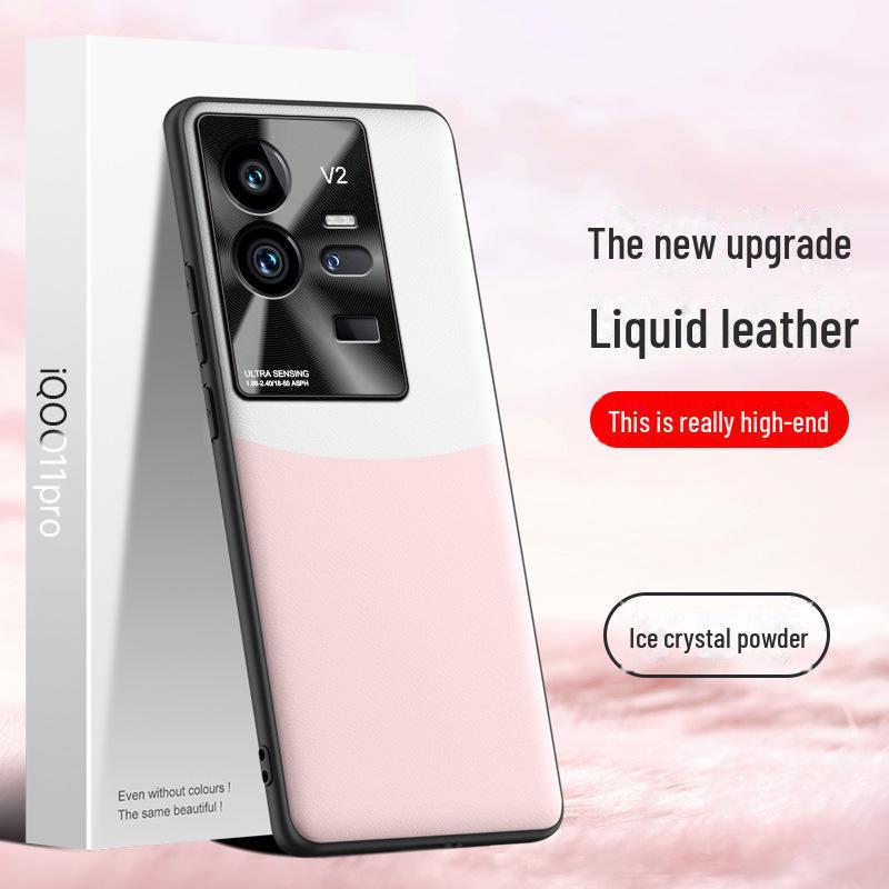 Чехол из жидкой кожи iQOO11 Pro: Прочный, устойчивый к падениям и обрастанию защитный чехол
