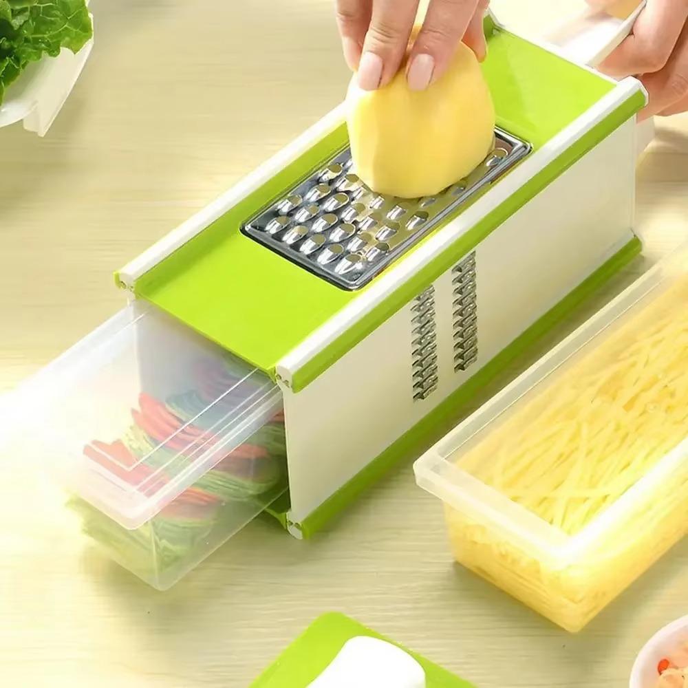 5 in 1 Vegetable Chopper with Container Vegetable Grater Potato Slicer Kitchen Gadgets