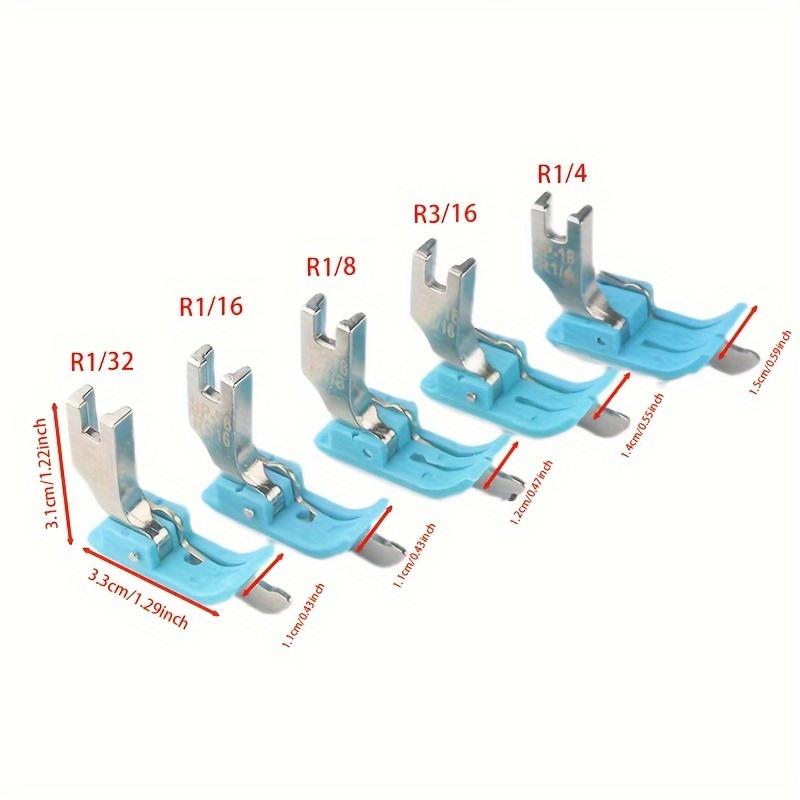 5pc Industrial Sewing Machine Presser Feet Set, Left and Right Stop Edge, Visible Thread Pressing with Knife, Oxford Sewing Attachment for Edge Flange