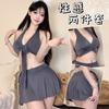 Sex Underwear Naked Back Passion Split Suit Sexy Swimsuit Short Skirt Free Crotch Uniform Temptation