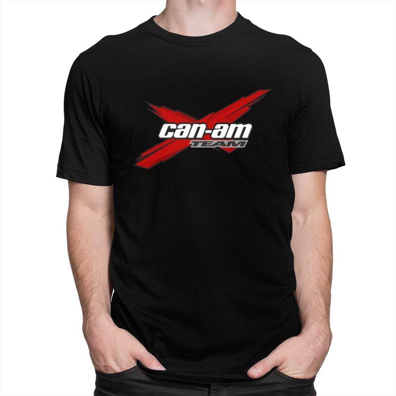 Мужские футболки CanAm на заказ, с коротким рукавом, хлопковые, классические, повседневные, одежда с принтом мотоцикла BRP