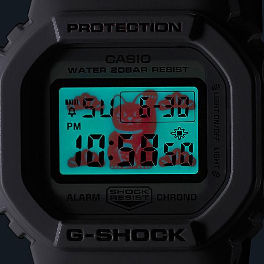Casio Мужские кварцевые часы G-SHOCK с resin-корпусом, водозащитой 200 м, противоударные, с будильником DW-5600TMN-7