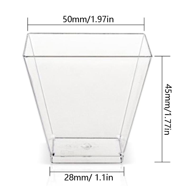 25 шт., 60 мл, одноразовая чашка для десерта, пластиковая чашка для десертного мороженого, в комплекте поставки