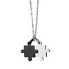 Necklace Brand Azuki Chain Length 60cm Puzzle Piece Pair Necklace Street Jigsaw Puzzle Pendant Titanium Hypoallergenic Accessory Women's