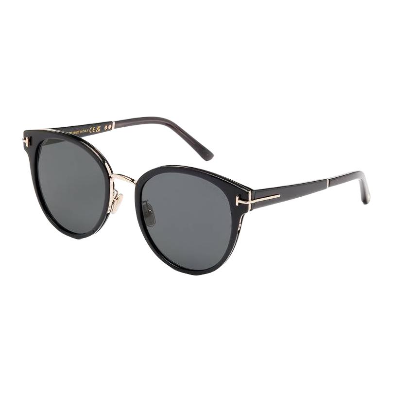 Tom Ford Солнцезащитные очки с логотипом из ацетата с неправильной оправой, унисекс, черные TF1138K5501A