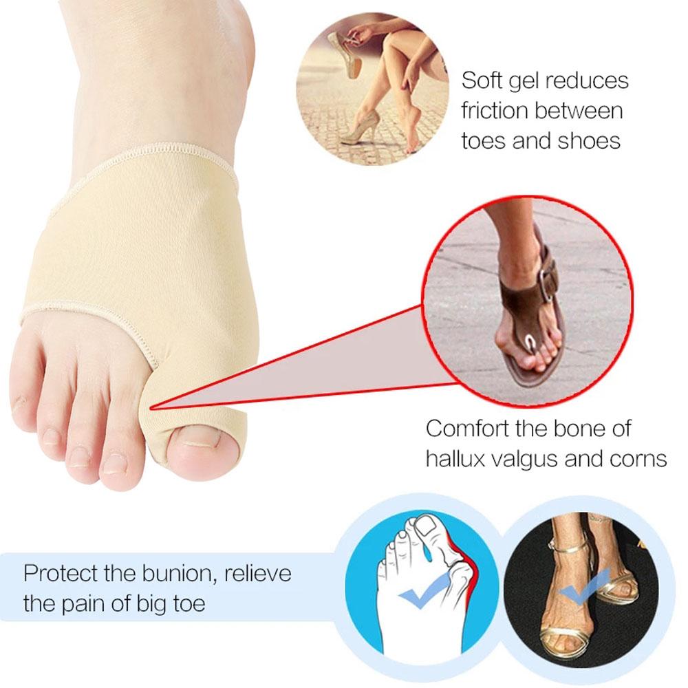 2 шт. Разделитель пальцев ног Hallux Valgus Корректор ортопедических стелек для коррекции косточки большого пальца ноги Коррекция педикюра Носок Выпрямитель Инструменты