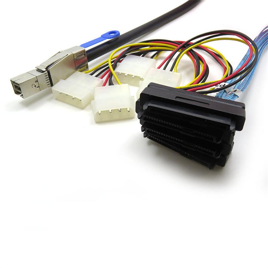 Кабель для жесткого диска 12 Гбит/с Mini SAS SFF-8644 к SFF-8482 Аксессуары для серверного компьютера