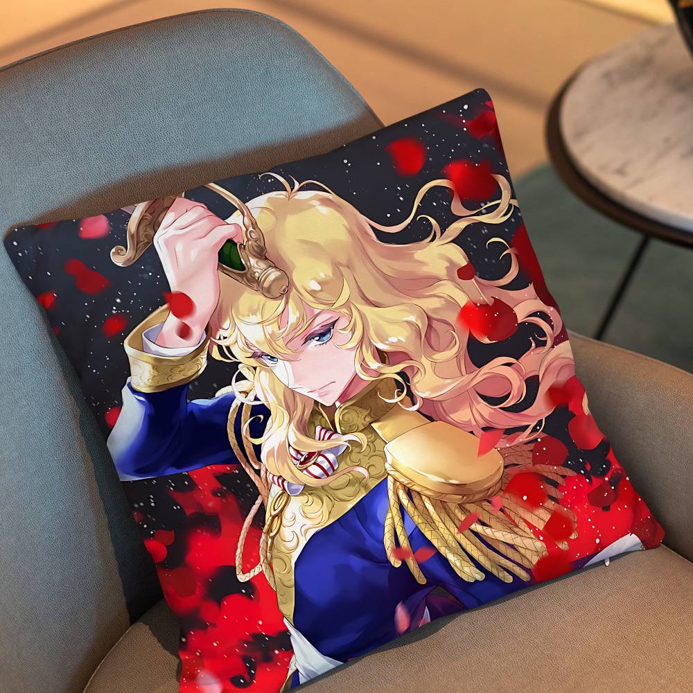 Lady Oscar Rose Of Versailles Pillow Case Pillow Case Living Room Sofa Cushion Cover Suitable For Home Bedroom Room Decoration