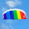 Rainbow Kites Toys Handle String Parafoil Kite Children Dual Line Kite  Kids Adult