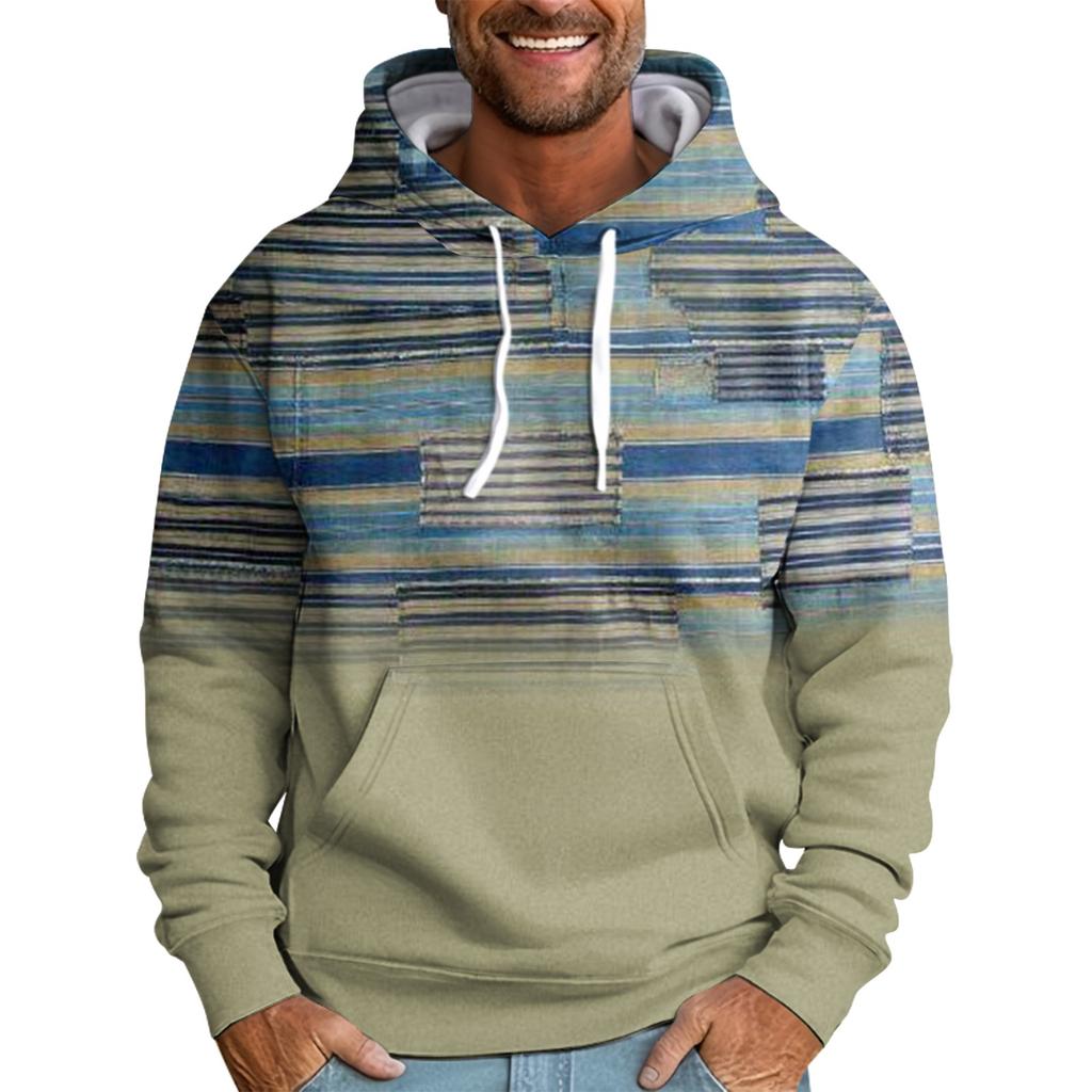 Men's Loose Printed Hooded Sweatshirt Men's Casual Fashion Sports Sweatshirt