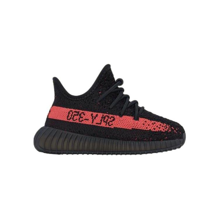 adidas Yeezy Boost 350 V2 Infants Красные детские кроссовки Black Core-Black HP6587