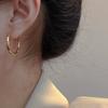 Модные серьги-кольца золотого цвета для женщин и девочек, круглые серьги-гвоздики, элегантные простые серьги, ювелирные изделия, подарок