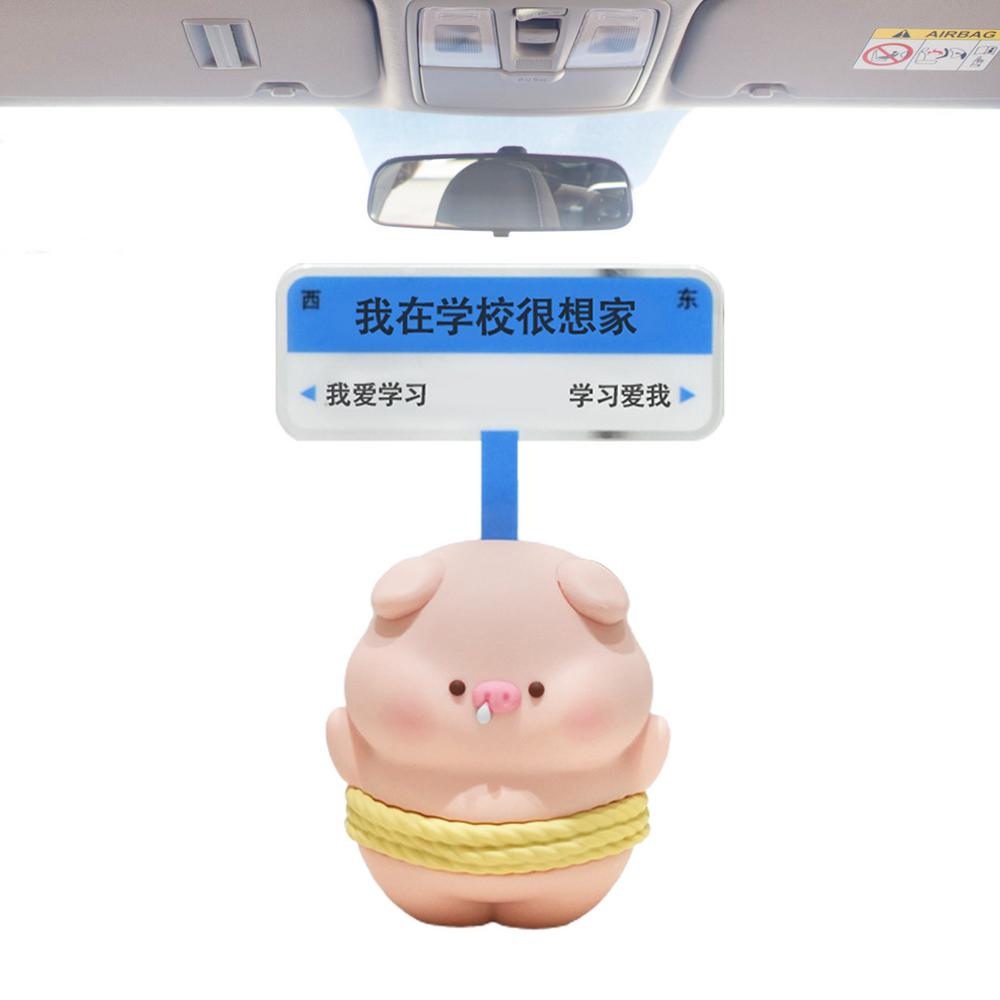 Cute Dash Car Decor Sweaty Design Cute Car Capybara Ornament Text Sign Design Resin Sheep Pig Green Frog Decor For Mood Helper