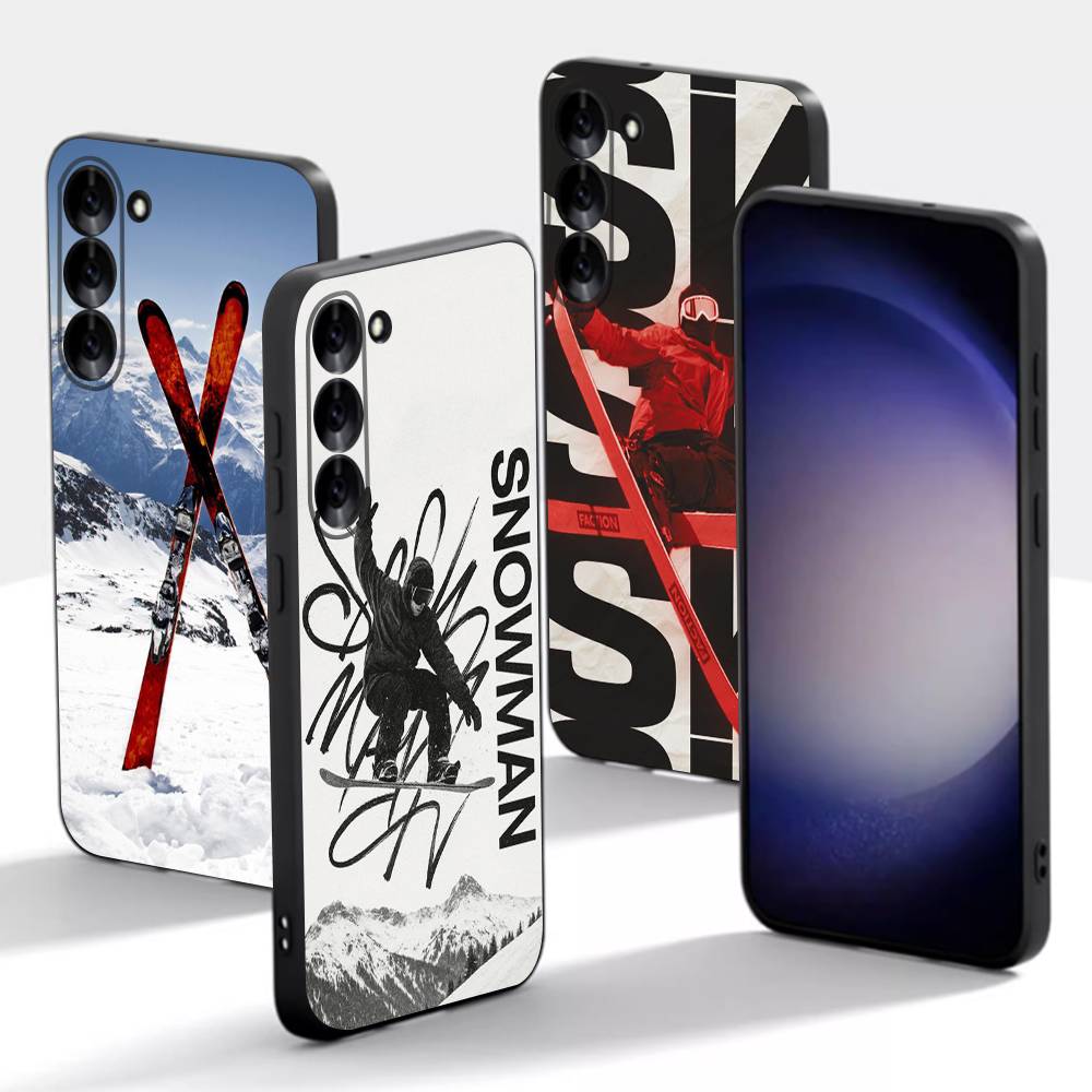Лыжи Снег Сноуборд Чехол для лыж Для Samsung Galaxy Чехол S25 S23 S22 S21 S30 S20 S10 Ultra Plus FE ТПУ Мягкий Чехол