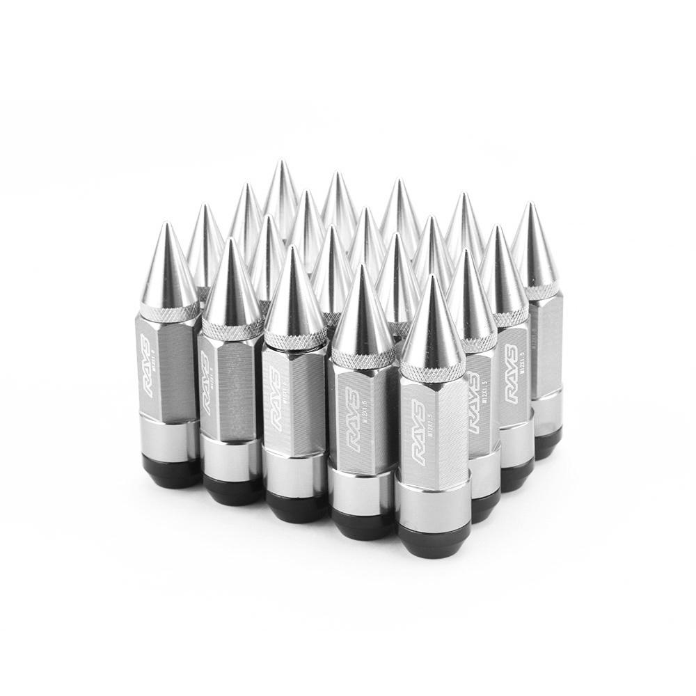 Racing Composite Nut Anti Theft Alloy Aluminum Lock Wheel Lug Nut Bolt With Spikes 80mm