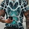 Funny Men's Clothing Casual Men's T-Shirt 3d Printing Technology Gene Skeleton Printing T-Shirt Summer Round Neck Top Tees